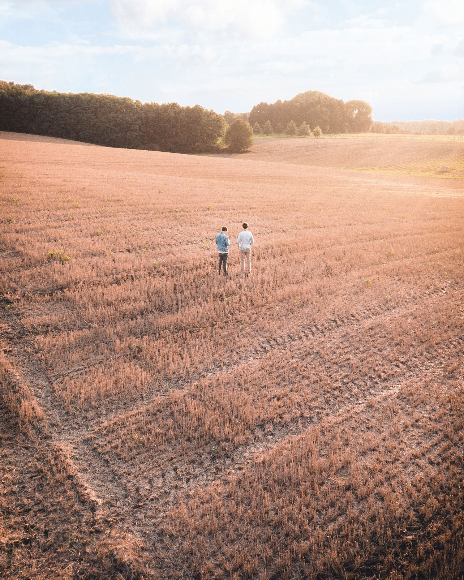 Two guys in a field